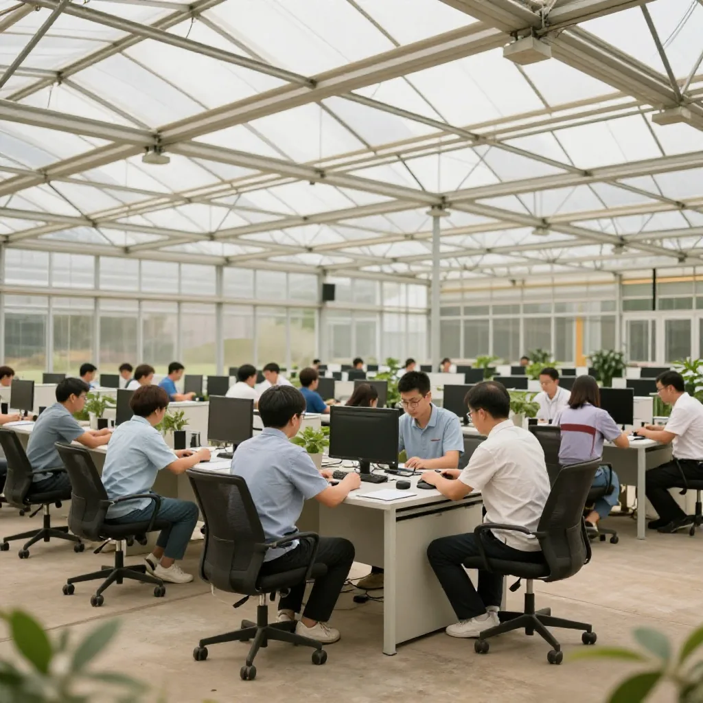 连栋温室工程|智能温室大棚|玻璃温室大棚建造|生态餐厅建造|新型大棚骨架-山东·青州市万红温室园艺工程有限公司 关于我们配图